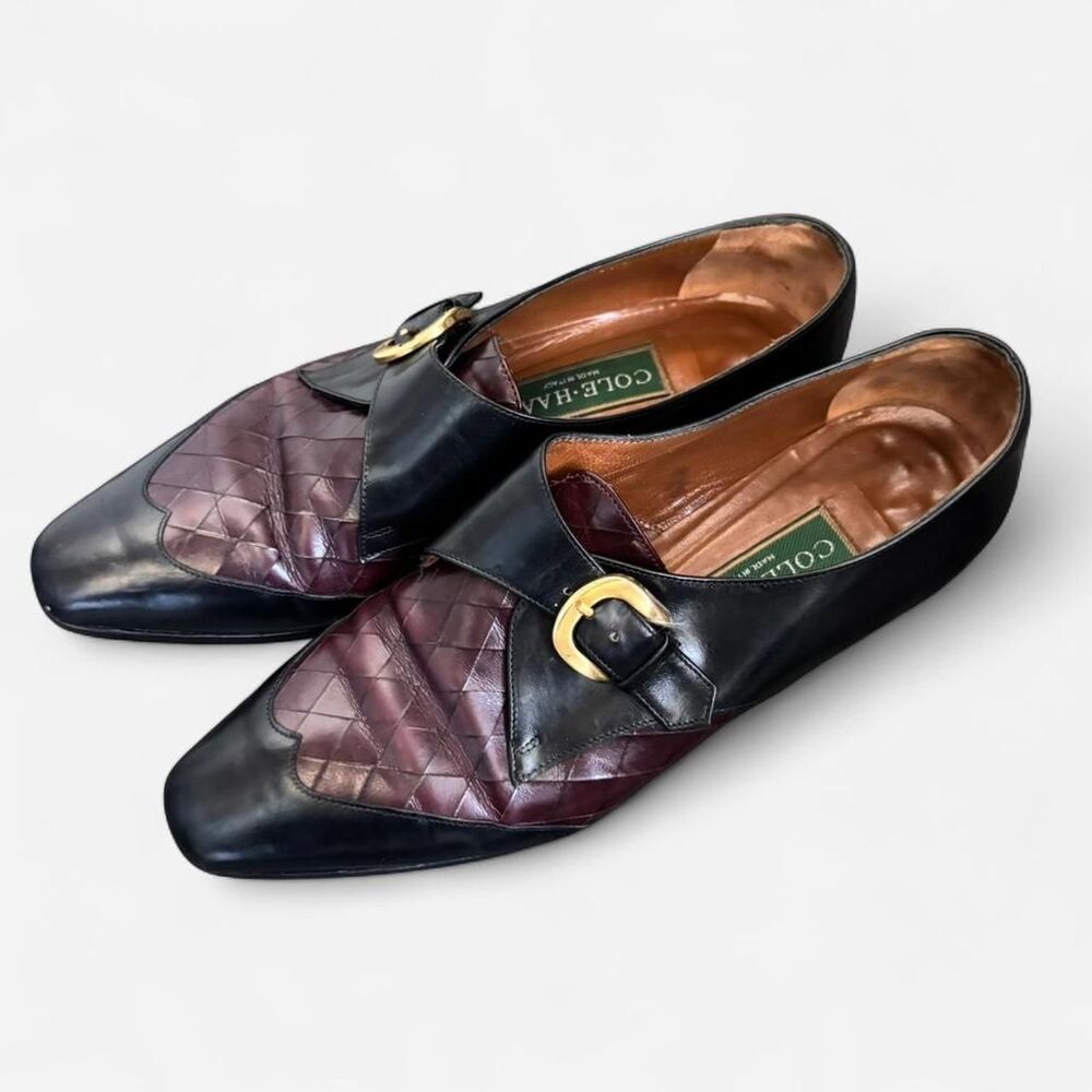 Cole-haan Women's Black and Burgundy Loafers